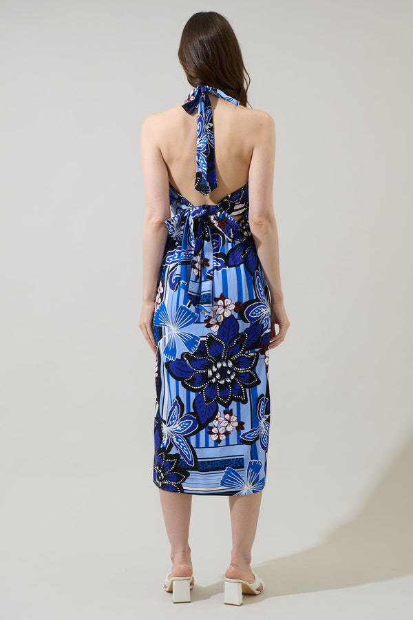 Sugarlips Jabi Floral Reilly Criss Cross Midi Dress