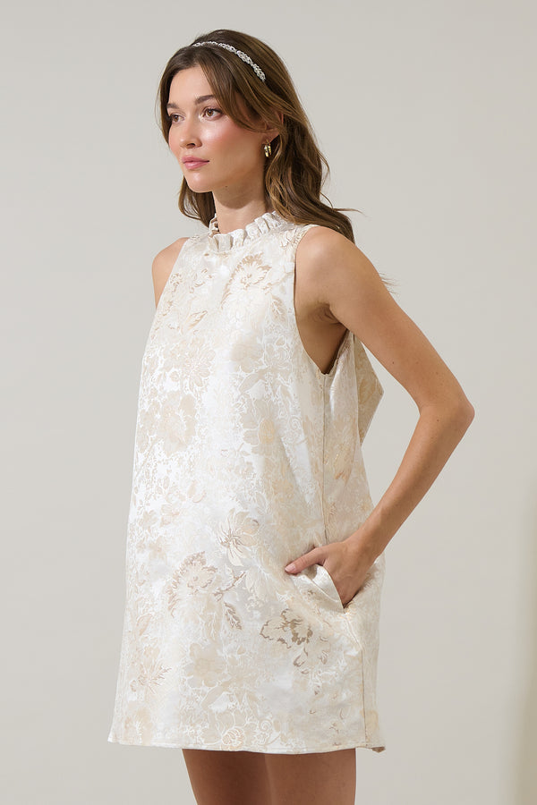 Sugarlips Jaiyana Jacquard Benson Trapeze Mini Dress