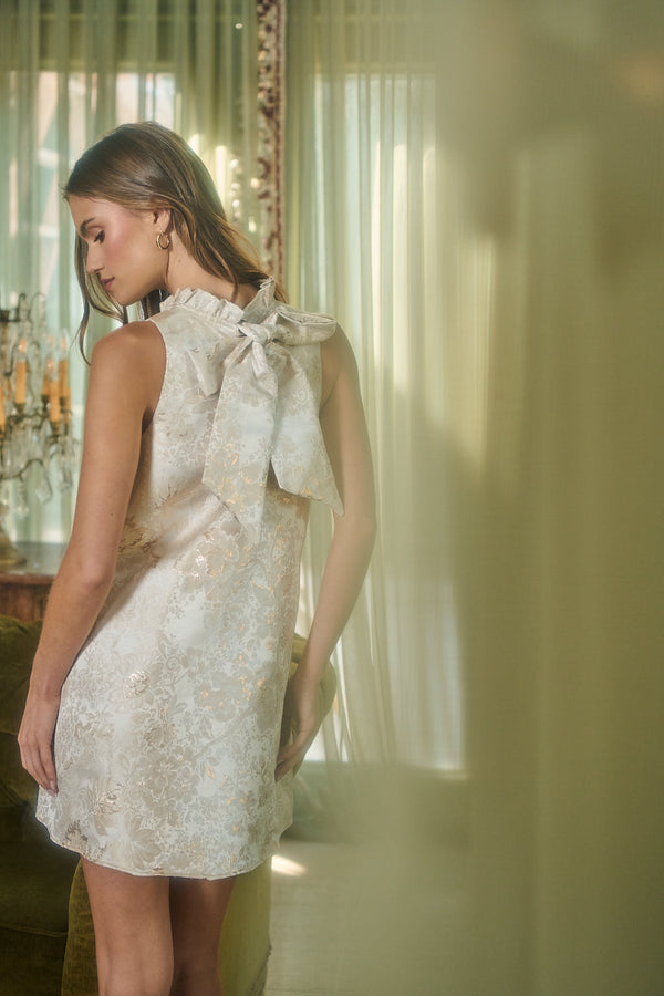 sugarlips Jaiyana Jacquard Benson Trapeze Mini Dress