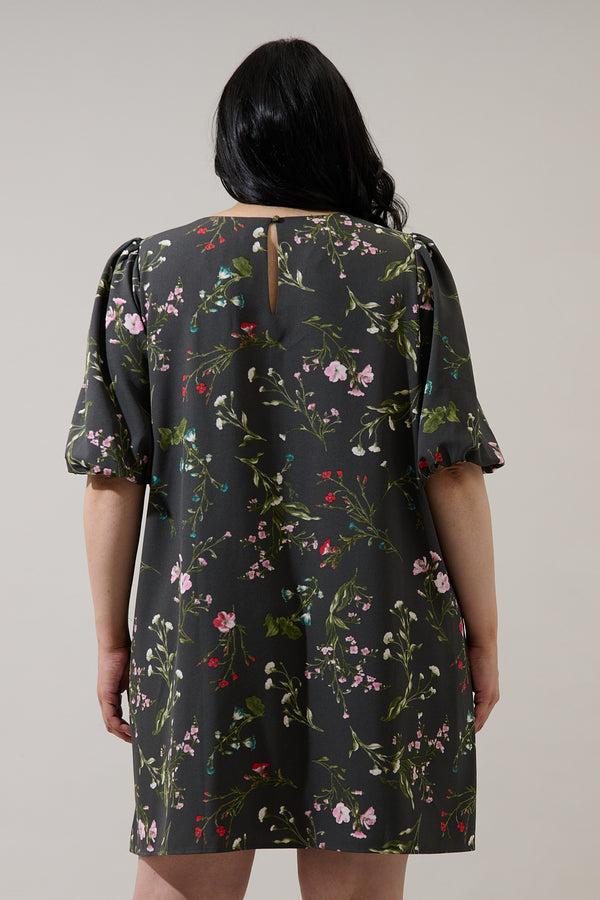 Sugarlips Jilly Floral Morrigan Shift Mini Dress Curve