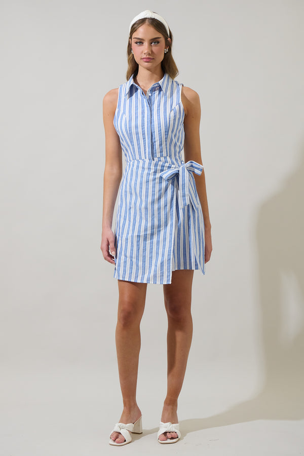 Sugarlips Joncy Striped Dalie Sleeveless Mini Dress