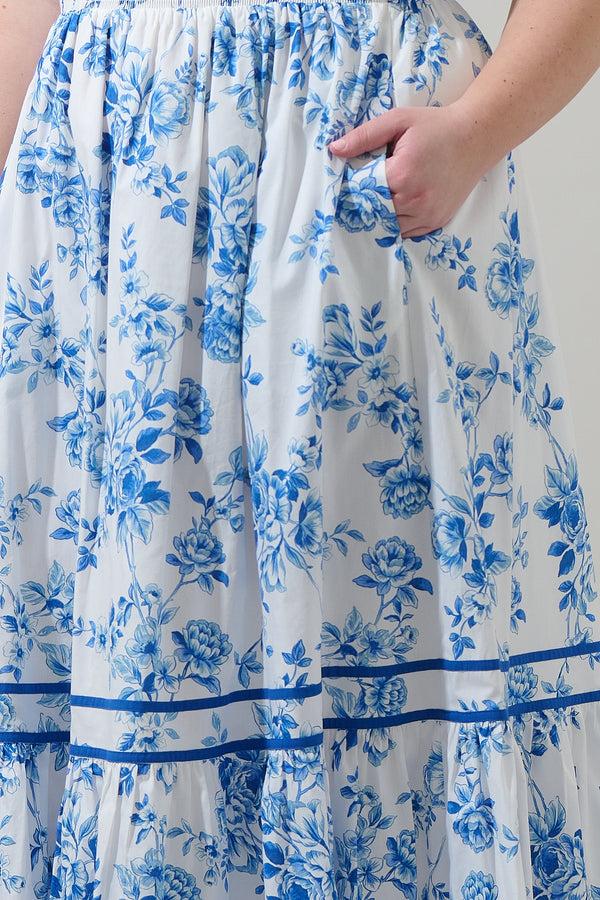 Sugarlips Juba Floral Ordy Smocked Midi Dress Curve