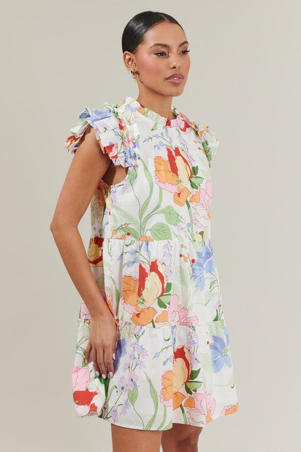 Sugarlips Juliet Floral Garden Lauren Shift Mini Dress