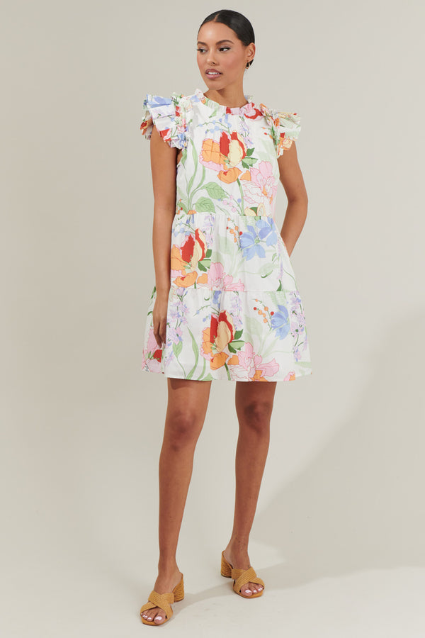 Sugarlips Juliet Floral Garden Lauren Shift Mini Dress