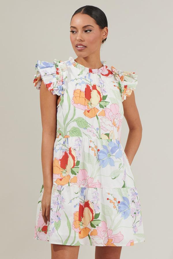 sugarlips Juliet Floral Garden Lauren Shift Mini Dress