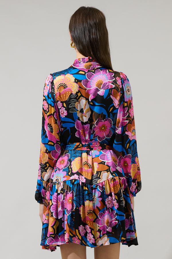 Sugarlips Kadence Floral Groover Button Up Mini Dress