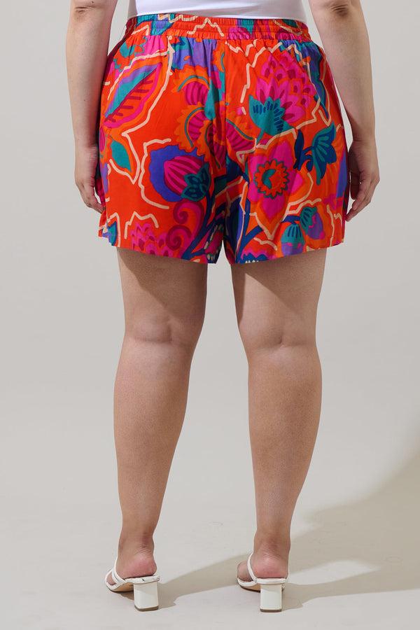 Sugarlips Kahlia Tropics Taliya Drawstring Shorts Curve