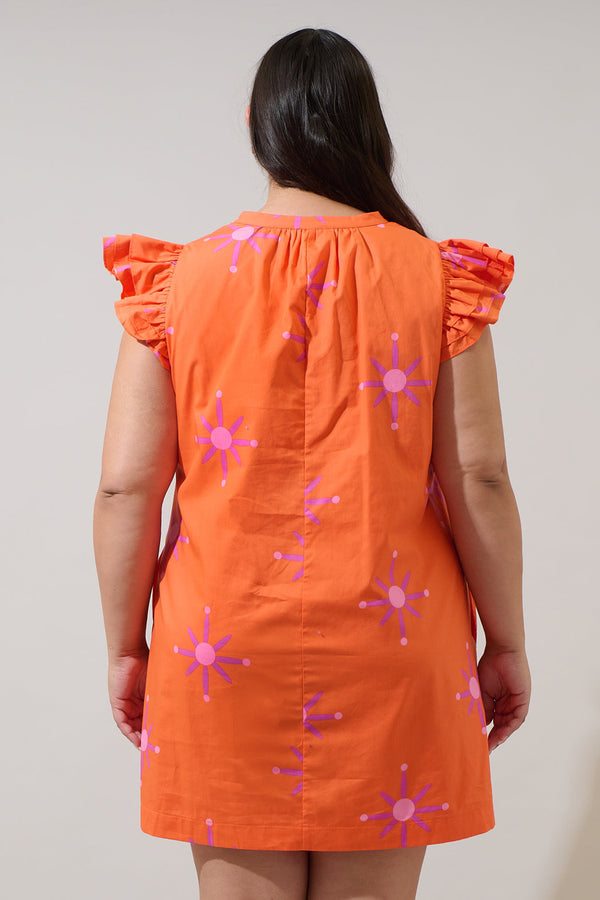 Sugarlips Karani Starburst Evalyn Ruffle Mini Dress Curve