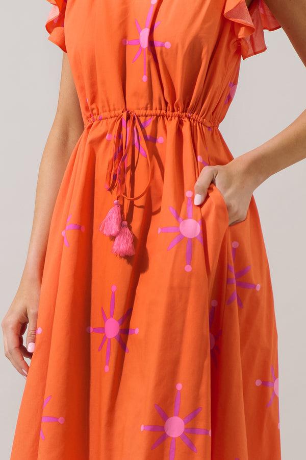 Sugarlips Karani Starburst Tiarna Ruffle Midi Dress