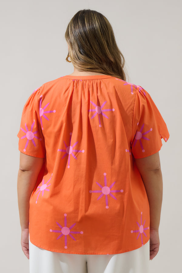 Sugarlips Karani Starburst Xoey Split Neck Top Curve