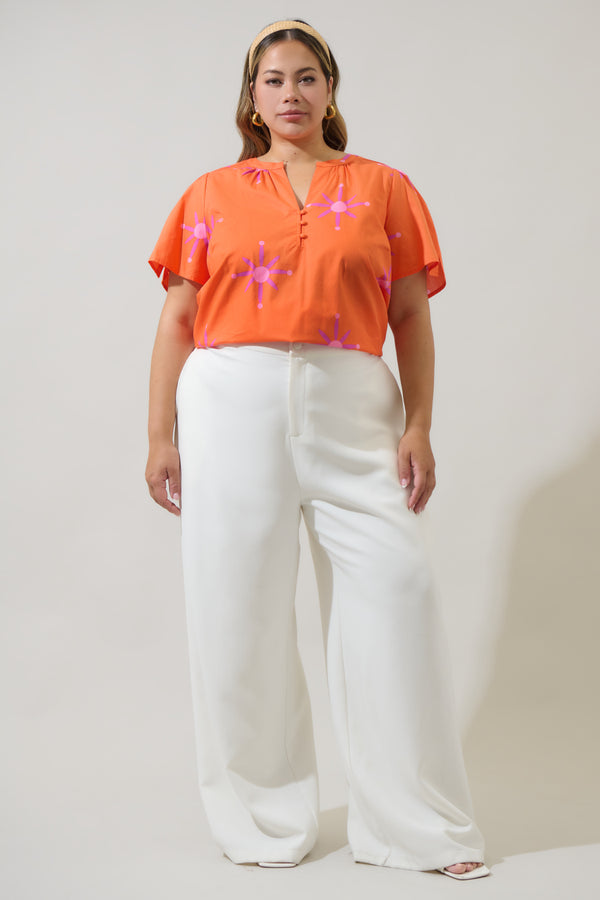 Sugarlips Karani Starburst Xoey Split Neck Top Curve