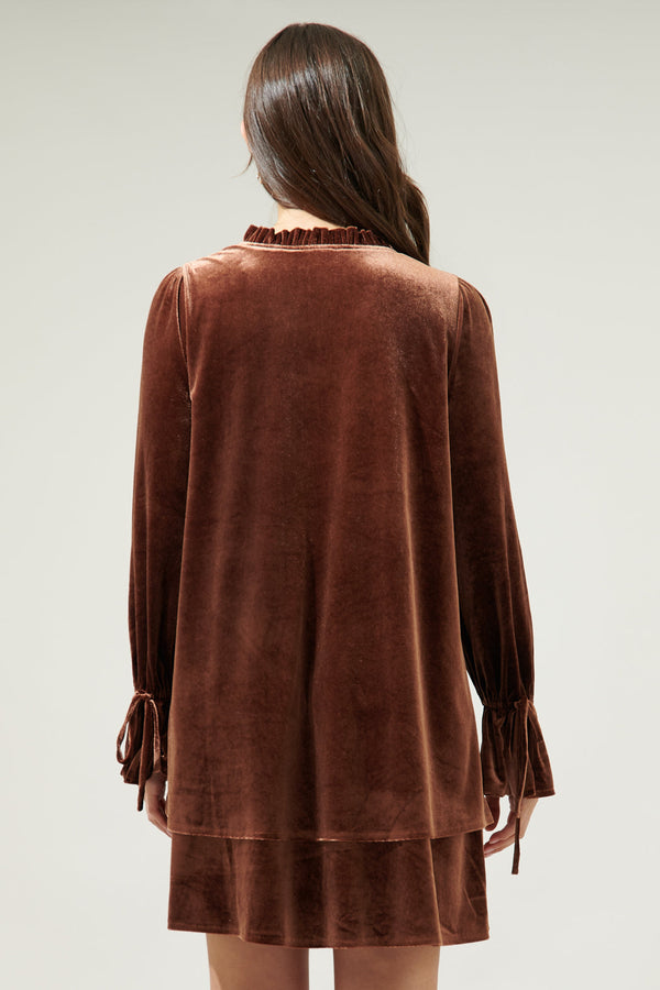 Sugarlips Karyssa Velvet Double Layer Trapeze Dress