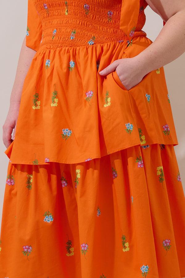 Sugarlips Kasia Smocked Midi Dress Denvie Floral Curve