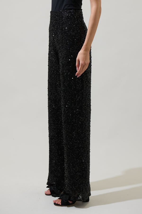 Sugarlips Katy Sequin Friday Nights High Waisted Pants