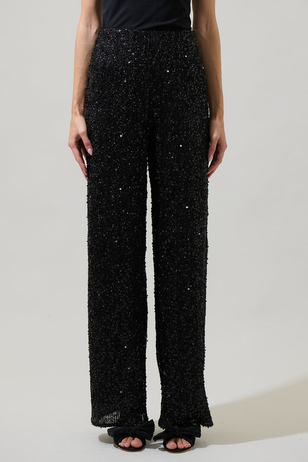 sugarlips Katy Sequin Friday Nights High Waisted Pants