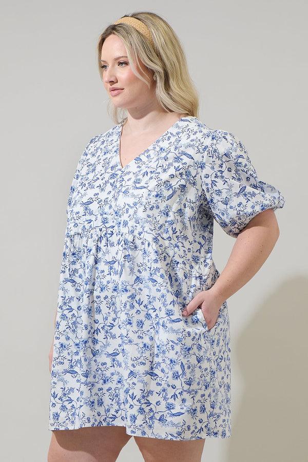 Sugarlips Kearny Floral Jerome Shift Mini Dress Curve