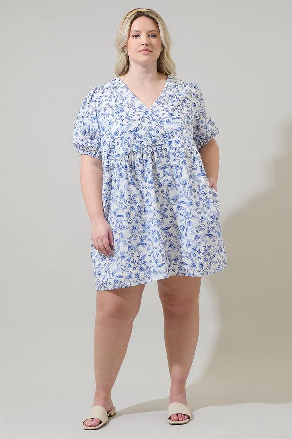 Sugarlips Kearny Floral Jerome Shift Mini Dress Curve