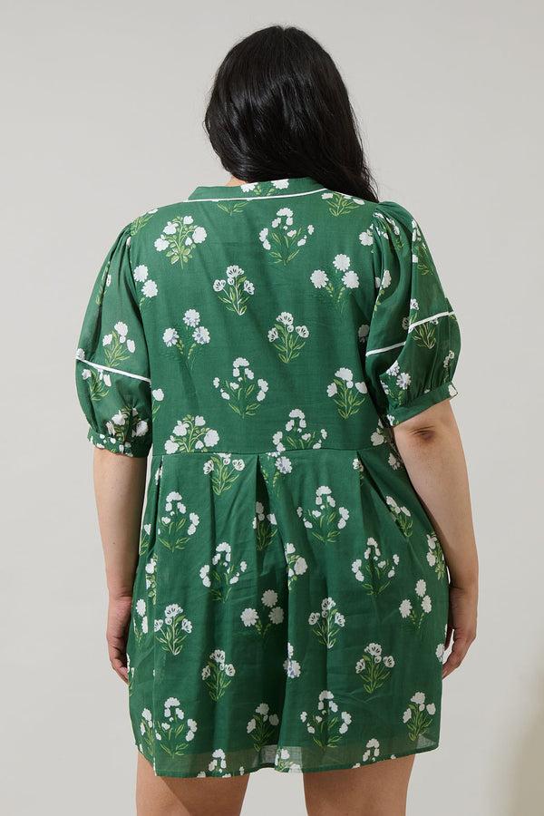 Sugarlips Kestrel Floral Fawna Shift Mini Dress Curve