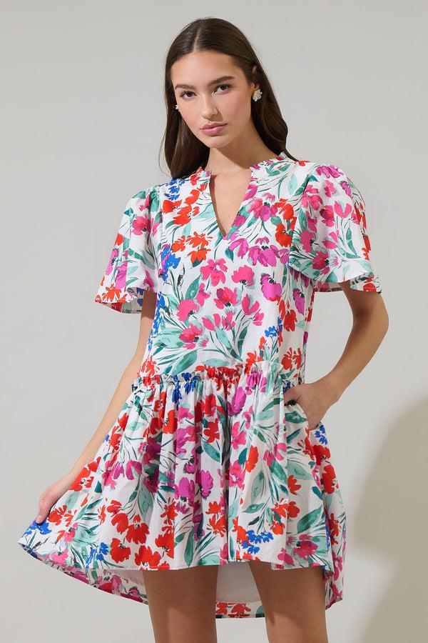 Sugarlips Kivia Blossom Rock A By Trapeze Mini Dress