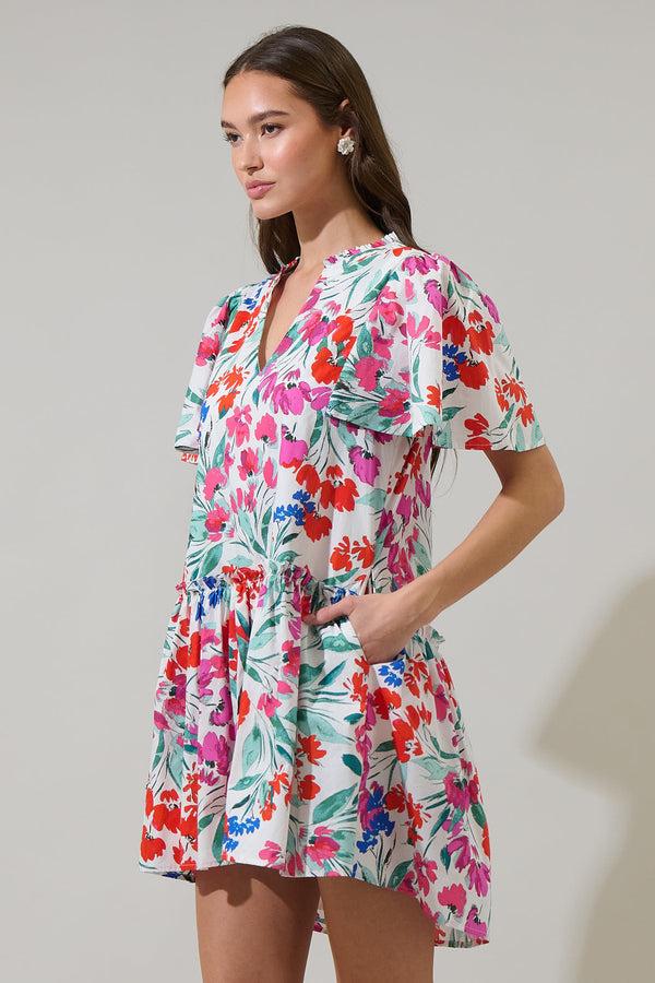 Sugarlips Kivia Blossom Rock A By Trapeze Mini Dress