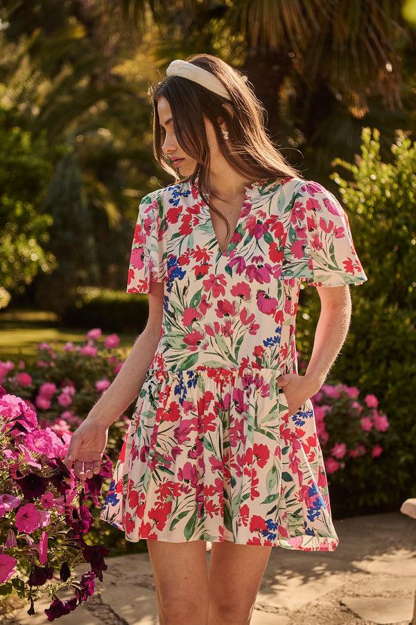 sugarlips Kivia Blossom Rock A By Trapeze Mini Dress