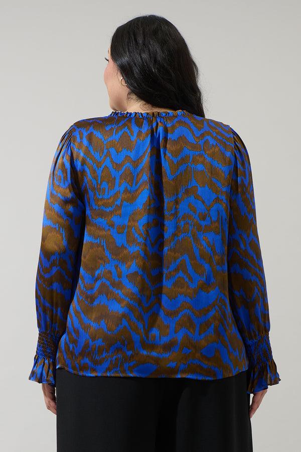 Sugarlips Krista Abstract Minda Keyhole Blouse Curve