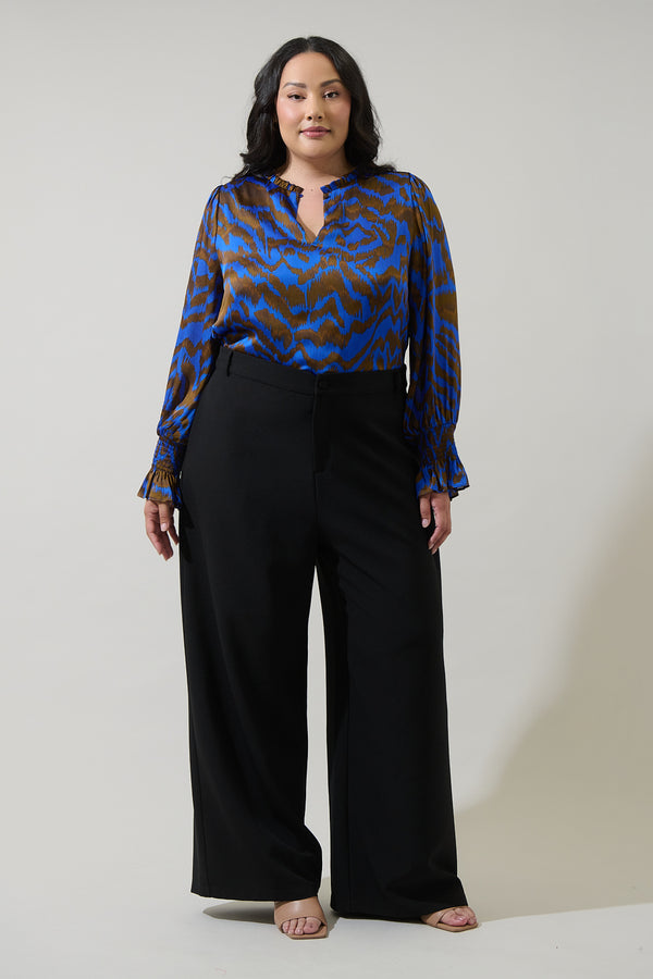 Sugarlips Krista Abstract Minda Keyhole Blouse Curve
