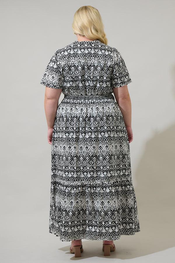Sugarlips La Palma Floral Belraj Poplin Maxi Dress Curve
