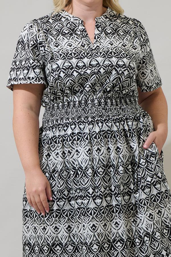 Sugarlips La Palma Floral Belraj Poplin Maxi Dress Curve