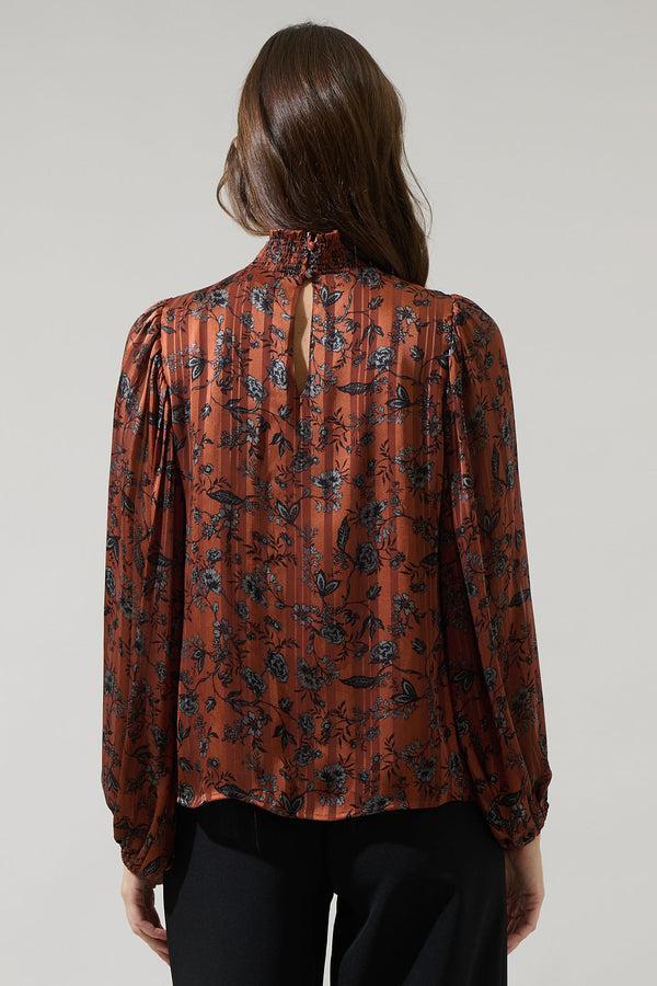 Sugarlips Leoben Floral Figaro Balloon Sleeve Blouse