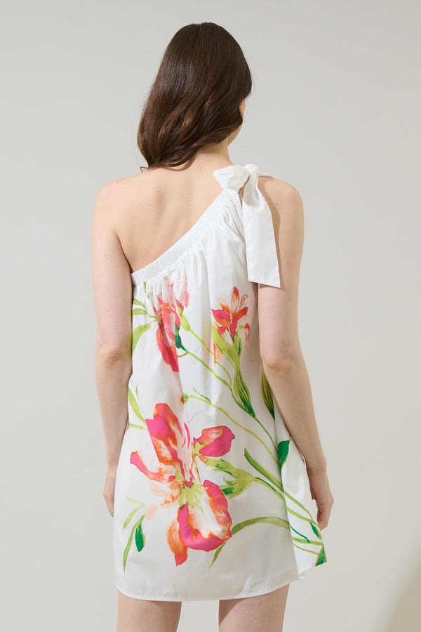 Sugarlips Lilibet Floral Kerra One Shoulder Mini Dress
