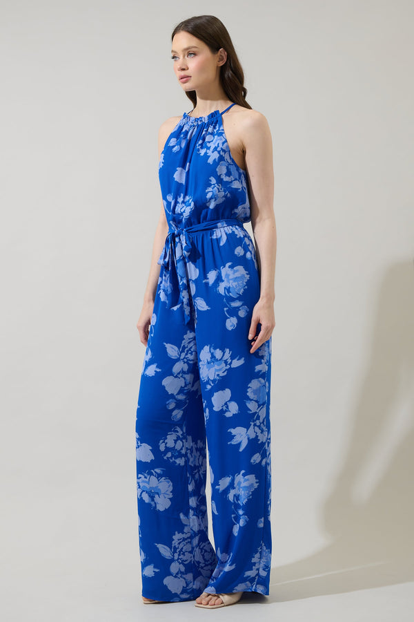 Sugarlips Lilith Floral Lighthearted Trapeze Jumpsuit
