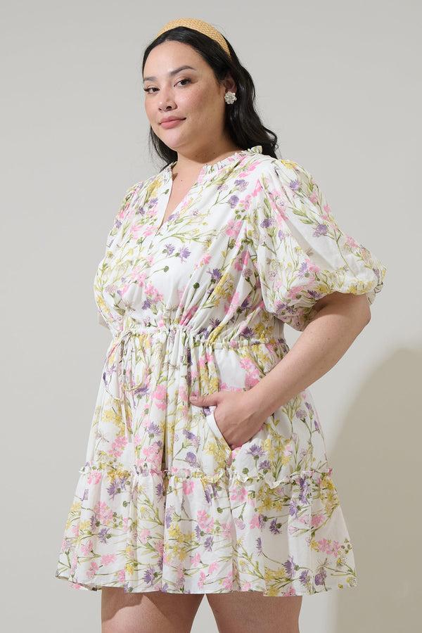 Sugarlips Lita Floral Noella Shift Mini Dress Curve
