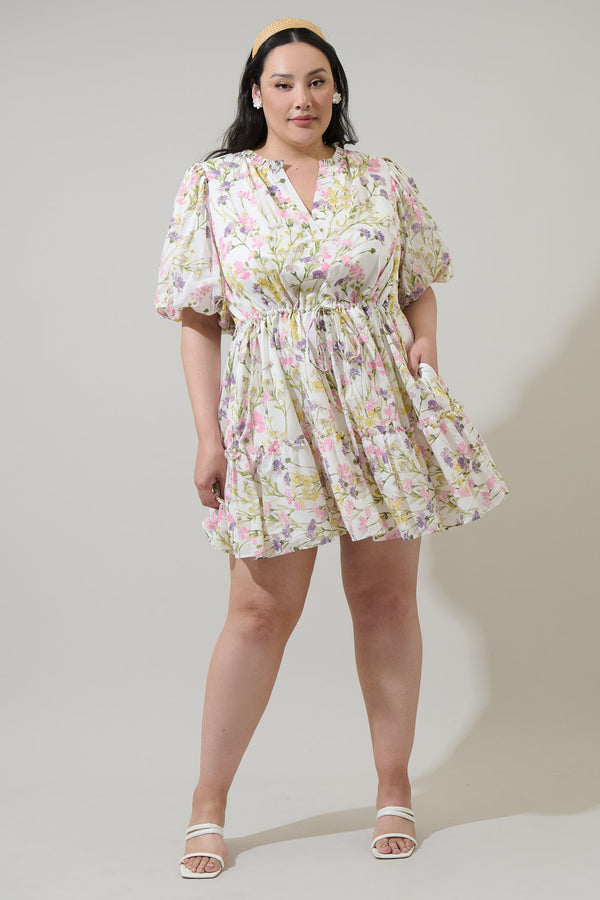 Sugarlips Lita Floral Noella Shift Mini Dress Curve