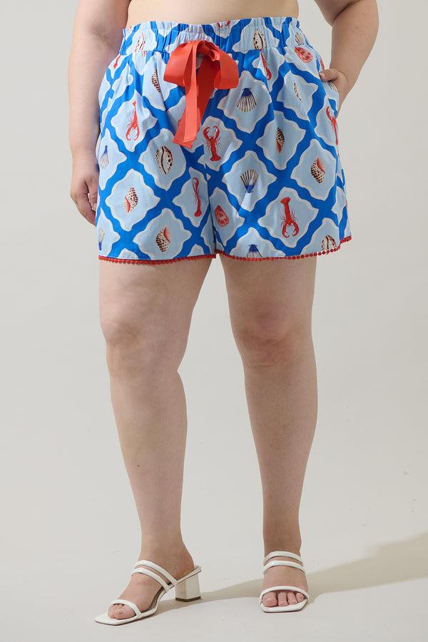 sugarlips Lobster Bay Melia High Waisted Shorts Curve