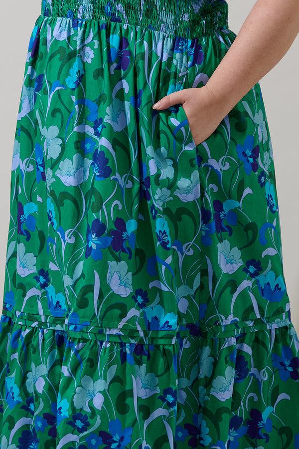 Sugarlips Lomeli Floral Belraj Poplin Maxi Dress Curve
