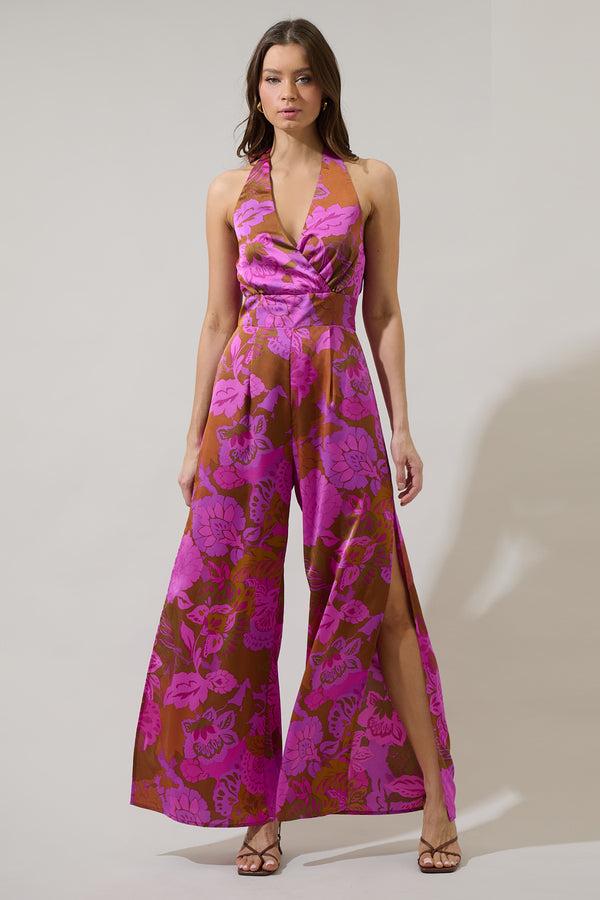 Sugarlips Lorian Floral Magic Moment Halter Jumpsuit