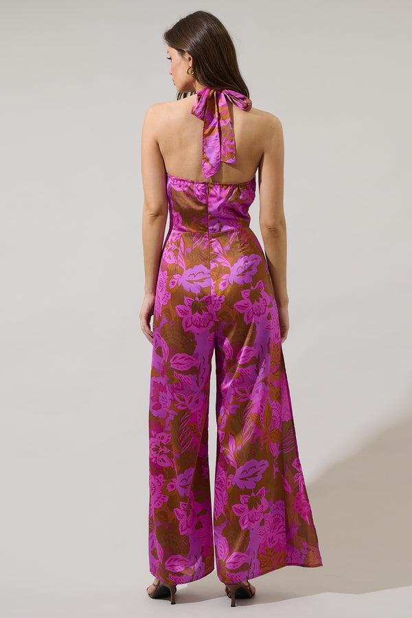 Sugarlips Lorian Floral Magic Moment Halter Jumpsuit
