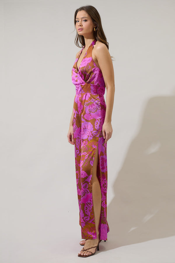 Sugarlips Lorian Floral Magic Moment Halter Jumpsuit