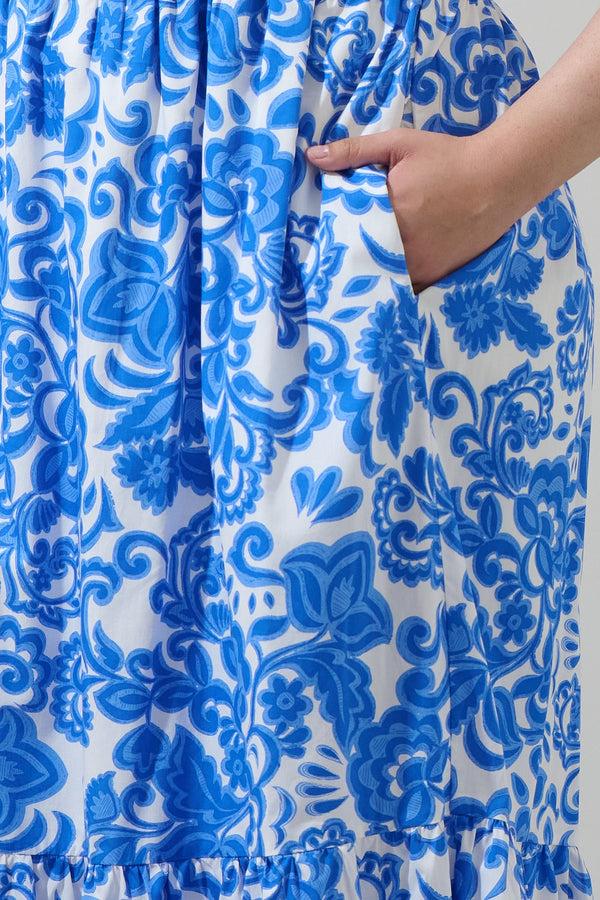 Sugarlips Magee Floral Cabana Flowy Maxi Dress Curve