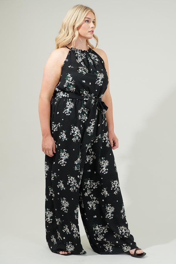 Sugarlips Magnol Floral Lighthearted Trapeze Jumpsuit Curve