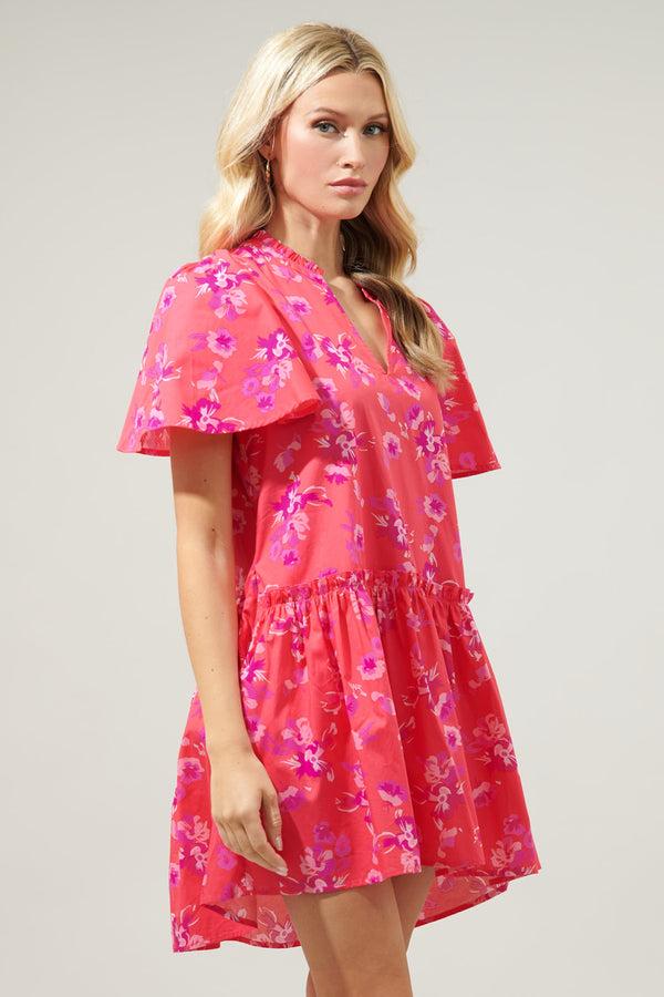Sugarlips Magnolis Rhubarb Rock A By Trapeze Mini Dress