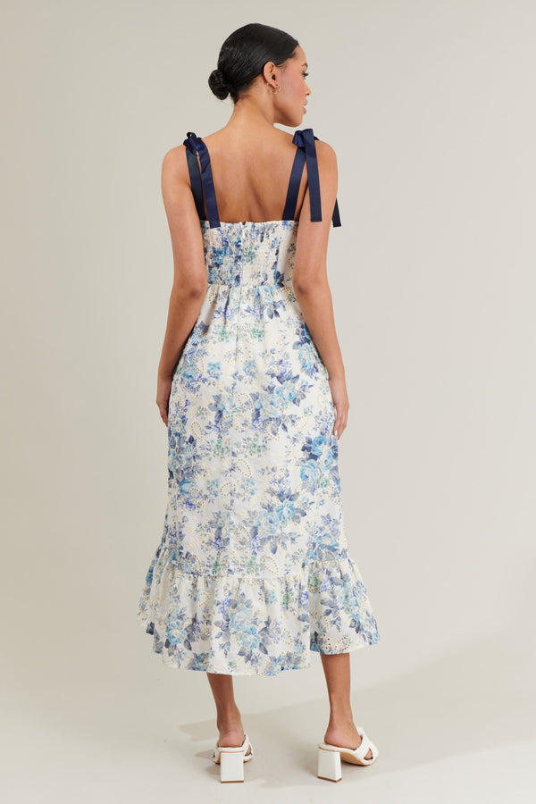 Sugarlips Majesty Floral Villa Garden Eyelet Midi Dress