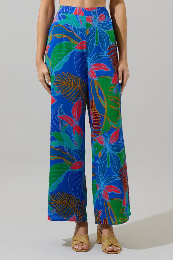 sugarlips Malton Tropical Elena Floral Wide Leg Pants