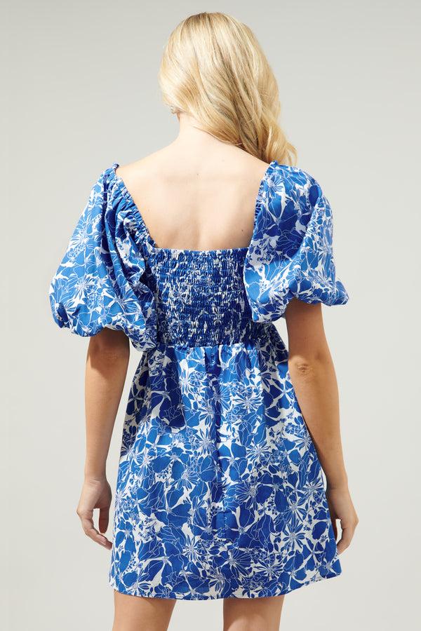 Sugarlips Marina Floral Sonora Bubble Sleeve Babydoll Dress