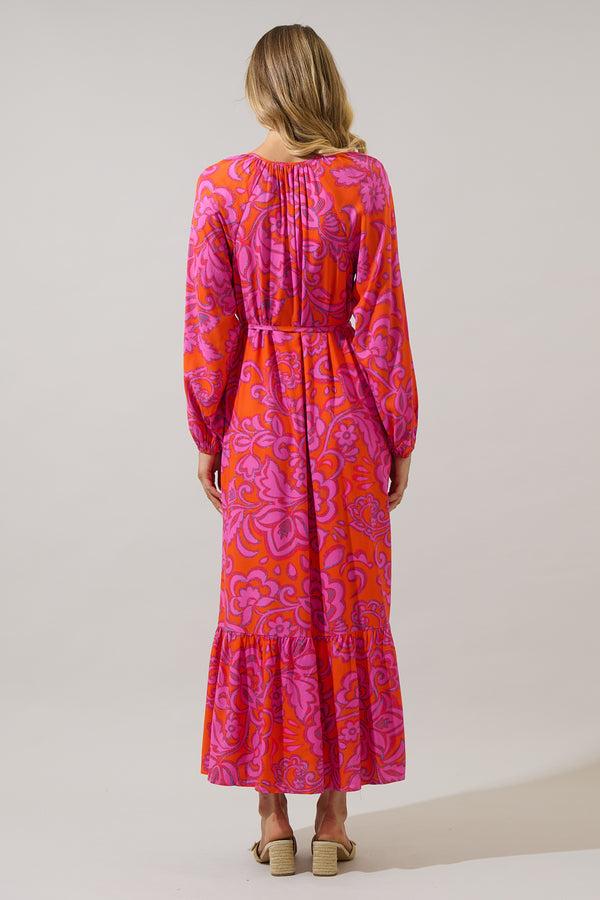 Sugarlips Marinda Floral Larrie Button Down Maxi Dress