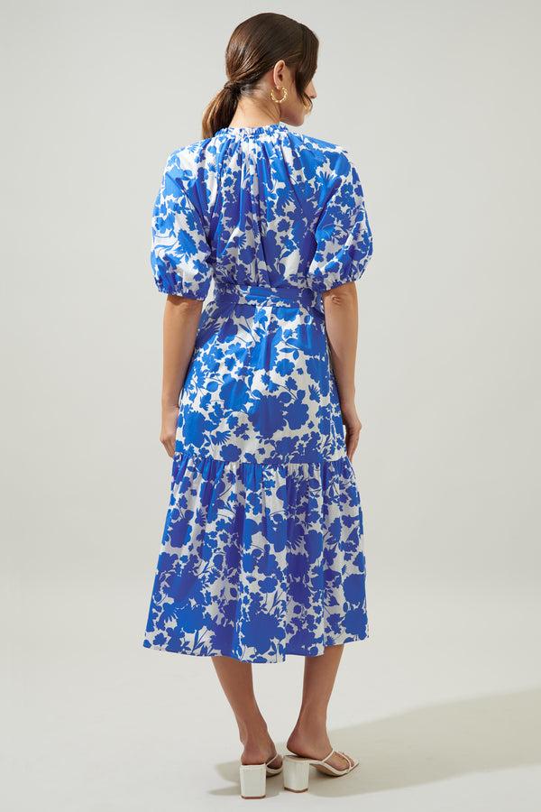 Sugarlips Marinelle Floral Wynette Tiered Midi Dress