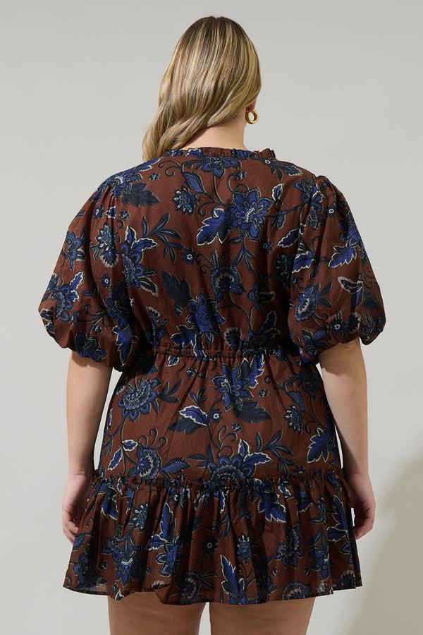 Sugarlips Marlina Floral Noella Shift Mini Dress Curve