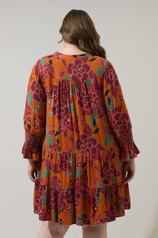 Sugarlips Marven Floral Anamy Shift Mini Dress Curve