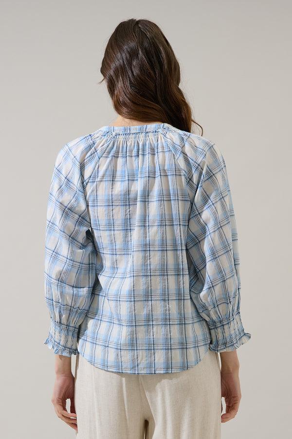 Sugarlips Marza Plaid Samie Long Sleeve Button Down Top